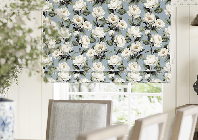 Henley, Henleys Vine Raffs Blue - Twist&Fit Roman Blind - Image 5